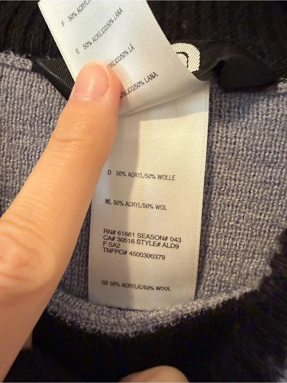 The North Face Vintage Men’s Wool Sweater - size Large